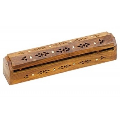 Coffin wood incense holder
